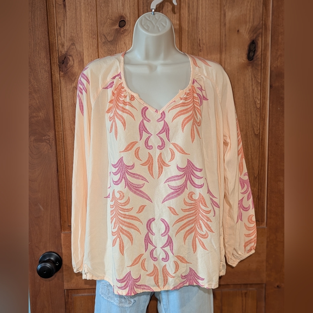 Lascana Chic Women's Blouse in Peach and Pink - Picture 1 of 9